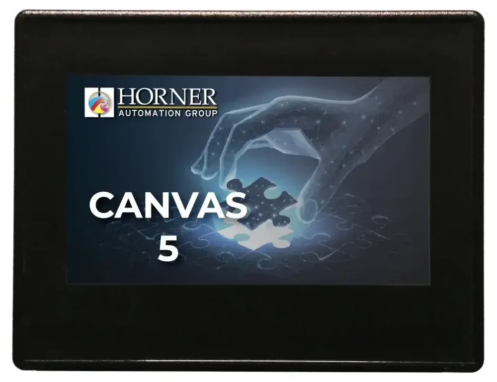 HORNER CANVAS 5 PLC HMI controller with 4.3″ colour touchscreen, analog / digital inputs and outputs