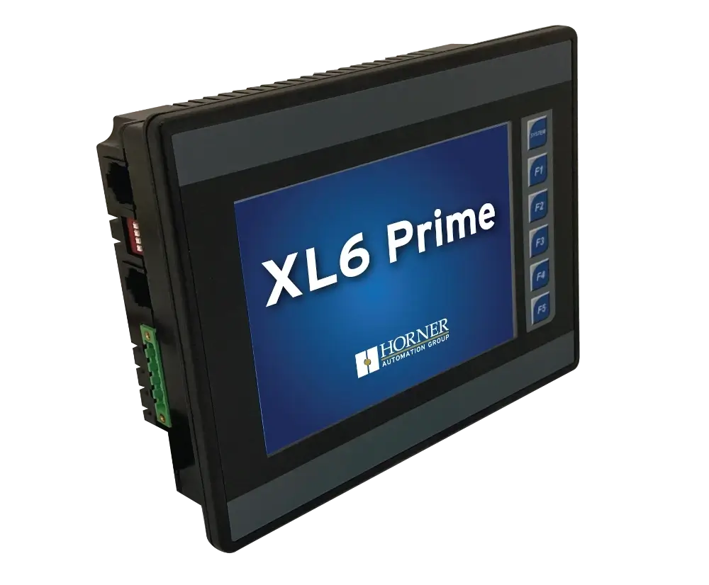 HORNER XL6 Prime PLC HMI automat s 5,7″ barevným dotyk displejem, s analog / digital vstupy a výstupy