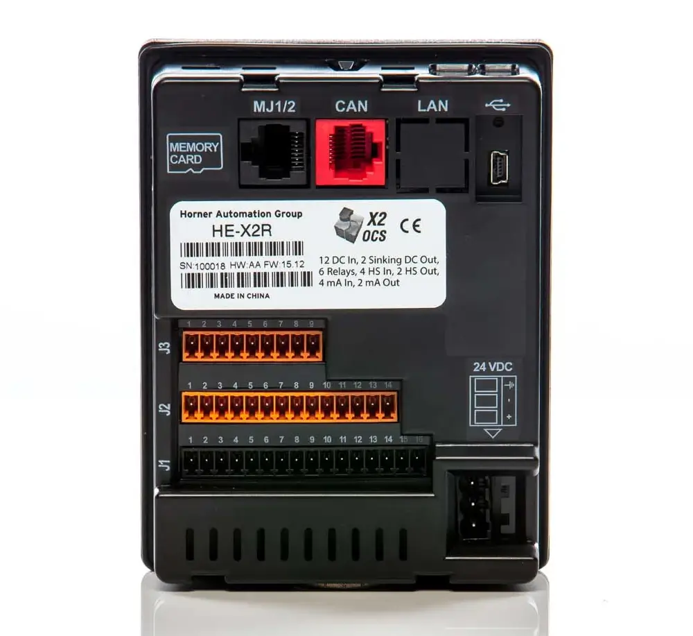 HORNER X2 PLC HMI controller with 2.2″ monochrome screen, analog / digital inputs and outputs