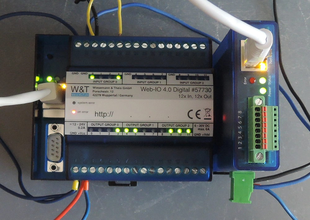 Zapojené digitální a analogové vstupy a výstupy do sítě | FOXON & W&T